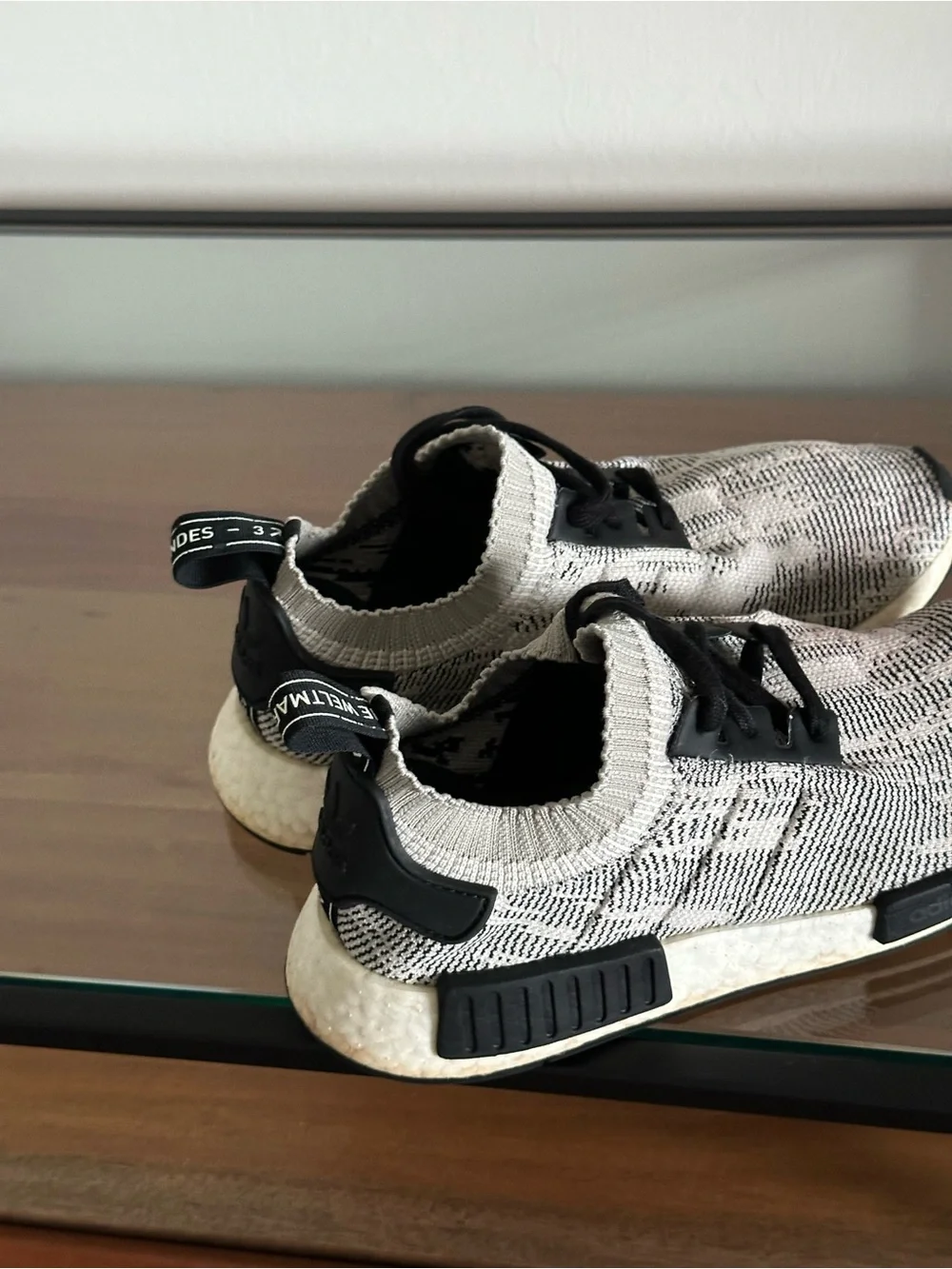 Adidas Boost NMD R1 Primeknit Sesame Black Size 9 Rare